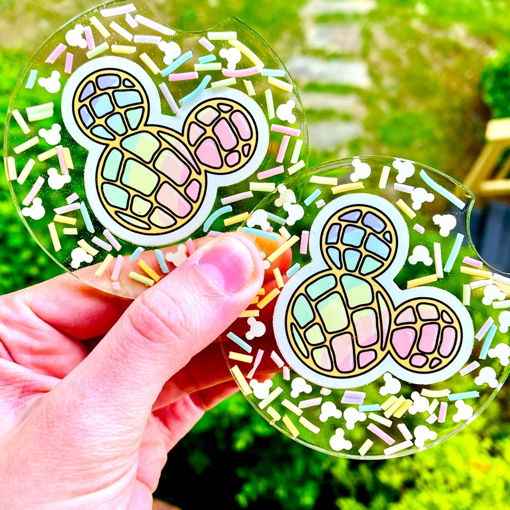 Disney Pastel Concha Mickey Mouse Car Coasters